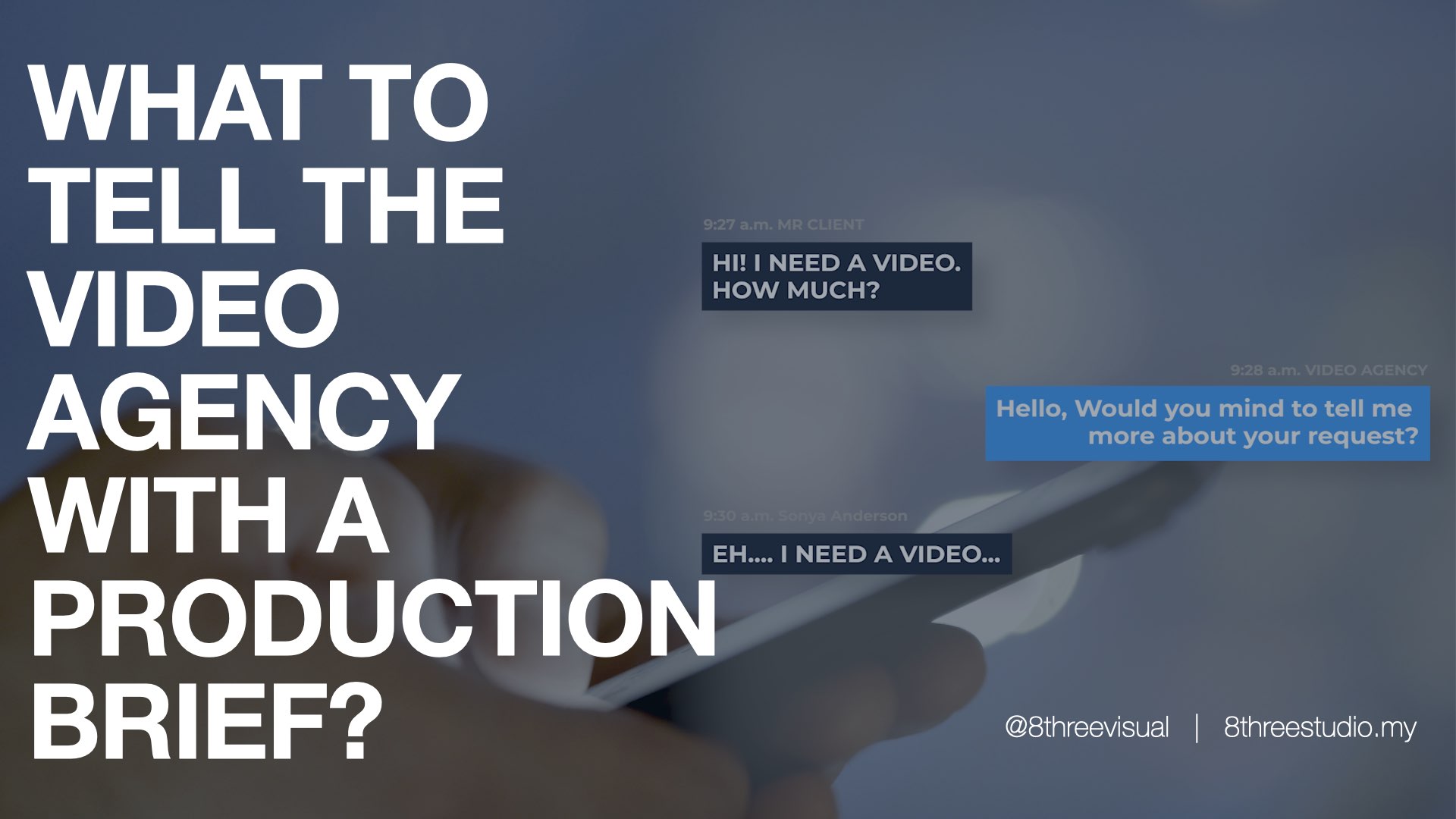 What to tell the video agency with a video production brief